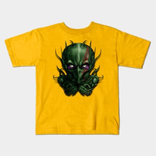 strange alien warrior Kids T-Shirt